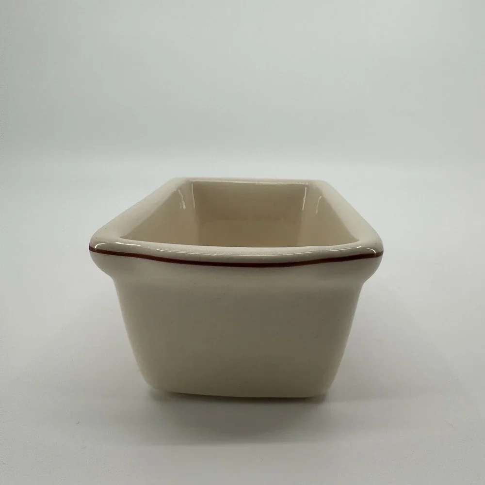 Garden Ridge Mini Loaf Pan Christmas Ceramic Candy Cane Stripe Baking Dish